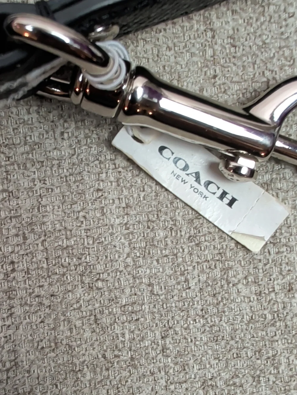 Coach Black Leather Dog Leash New Nwt